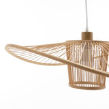 NNEDSZ Elysian Breeze Natural Hand-Woven Bamboo Wide Brim Pendant Lamp