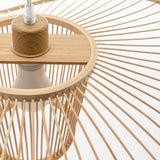 NNEDSZ Elysian Breeze Natural Hand-Woven Bamboo Wide Brim Pendant Lamp
