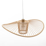NNEDSZ Elysian Breeze Natural Hand-Woven Bamboo Wide Brim Pendant Lamp