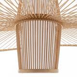 NNEDSZ Elysian Breeze Double Natural Hand-Woven Bamboo Double Wide Pendant Lamp Light