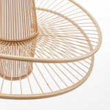 NNEDSZ Elysian Breeze Double Natural Hand-Woven Bamboo Double Wide Pendant Lamp Light