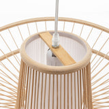 NNEDSZ Elysian Breeze Double Natural Hand-Woven Bamboo Double Wide Pendant Lamp Light