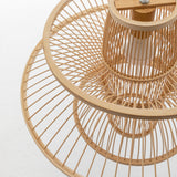 NNEDSZ Aurora Natural Hand-Woven Bamboo 3-Layer Pendant Lamp Light