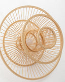 NNEDSZ Aurora Natural Hand-Woven Bamboo 3-Layer Pendant Lamp Light