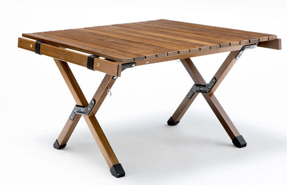 NNEDSZ 62cm Foldable Bamboo Outdoor Camping Table Waterproof Wood Wooden Travel - Small