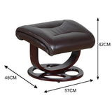 NNEDSZ Julio Faux Leather Premium Reclining Lounge Arm Chair w/ Ottoman Swivel Sofa
