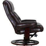 NNEDSZ Julio Faux Leather Premium Reclining Lounge Arm Chair w/ Ottoman Swivel Sofa