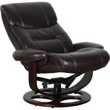 NNEDSZ Julio Faux Leather Premium Reclining Lounge Arm Chair w/ Ottoman Swivel Sofa