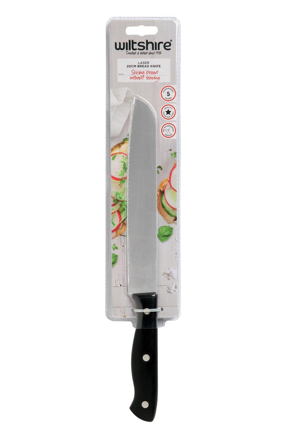 NNEDSZ Wiltshire Stainless Steel Laser Bread Knife - 20cm