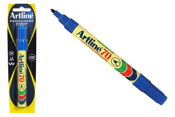 NNEDSZ 1x Artline 70 Permanent Marker 1.5mm Bullet Nib - Blue