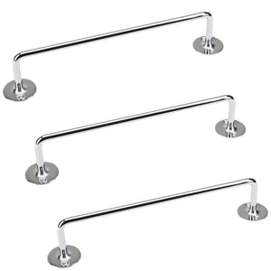 NNEDSZ 3x 460mm Chrome Tea Towel Rail Stainless Steel Holder Rack