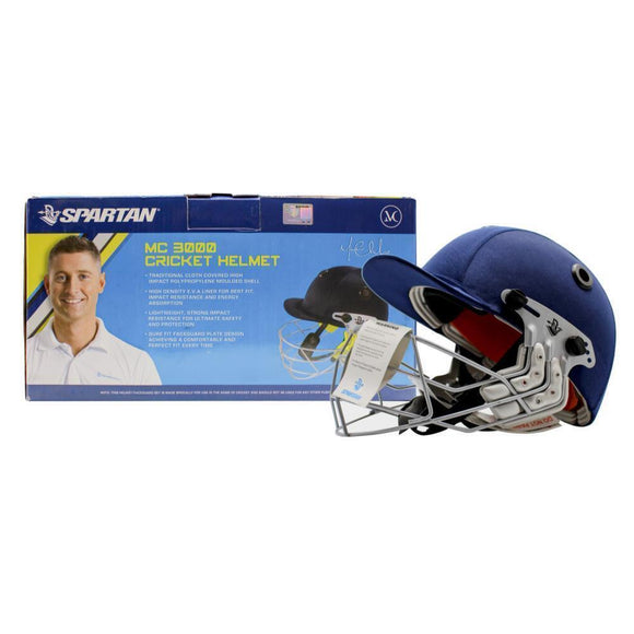 NNEDSZ Spartan MC 3000 Cricket Helmet - Medium Size - Navy