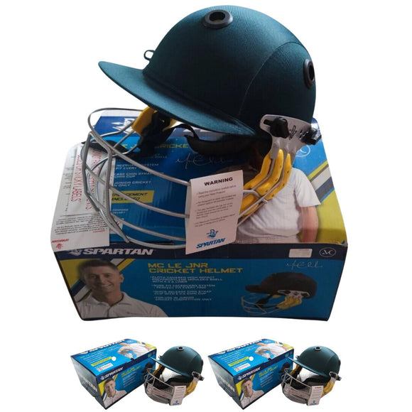 NNEDSZ 3x Spartan MC LE Jnr Junior Cricket Helmet Youth - Medium Size - Green
