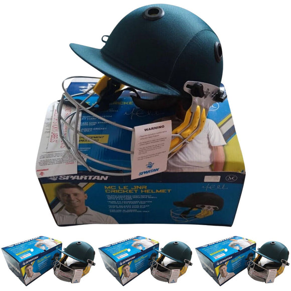 NNEDSZ 4x Spartan MC LE Jnr Junior Cricket Helmet Youth - Medium Size - Green