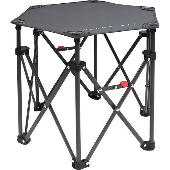 NNEDSZ Wanderer Hex Small Quad Foldable Table Camping Fishing Outdoors