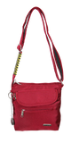 NNEDSZ FIB Mens Crossbody Bag Shoulder Strap Satchel Travel Wallet - Burgundy
