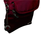 NNEDSZ FIB Mens Crossbody Bag Shoulder Strap Satchel Travel Wallet - Burgundy