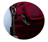 NNEDSZ FIB Mens Crossbody Bag Shoulder Strap Satchel Travel Wallet - Burgundy