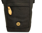 NNEDSZ FIB Water Resistant Small Shoulder Canvas Bag w Adjustable Shoulder Strap - Black
