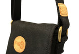 NNEDSZ FIB Water Resistant Small Shoulder Canvas Bag w Adjustable Shoulder Strap - Black