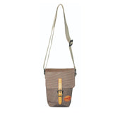 NNEDSZ FIB Water Resistant Small Shoulder Canvas Bag w Adjustable Shoulder Strap - Sand