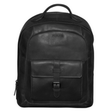 NNEDSZ Futura Mens Leather Laptop Backpack School Shoulder Bag Front Pocket - Black