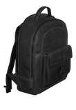 NNEDSZ Futura Mens Leather Laptop Backpack School Shoulder Bag Front Pocket - Black