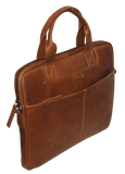 NNEDSZ Futura Mens Slimline Laptop Bag Satchel Handbag Handles College - Brown