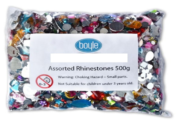 NNEDSZ 500g Boyle Assorted Rhinestones Acrylic Flat Back Art Craft