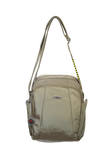 NNEDSZ FIB Mens Tablet Crossover Travel Wallet Crossbody Shoulder Bag - Sand