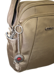 NNEDSZ FIB Mens Tablet Crossover Travel Wallet Crossbody Shoulder Bag - Sand