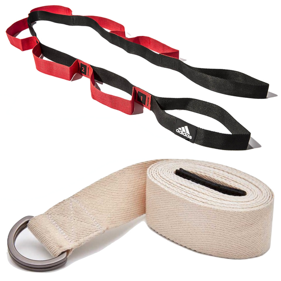 NNEDSZ 2pc Set Adidas Stretch Assist Band Looped + Yoga Strap 2.5m Long Adjustable Belt