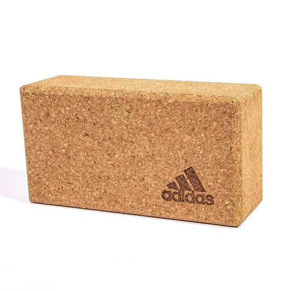 NNEDSZ Adidas Yoga Cork Block Home Gym Fitness Exercise Pilates Tool Brick - Brown
