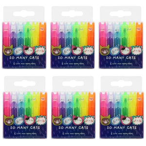 NNEDSZ 36pcs So Many Cats Cute Scented Mini Highlighter Pens