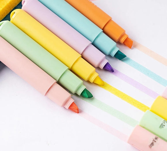 NNEDSZ 6pcs Cute Mini Pastel Highlighters