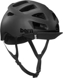 NNEDSZ Bern Mens Allston Cycling Bike Helmet w/ Flip Visor - Matte Black - L/XL
