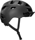 NNEDSZ Bern Mens Allston Cycling Bike Helmet w/ Flip Visor - Matte Black - L/XL