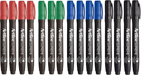 NNEDSZ 2x 15pcs (30pcs Total) Artline Supreme Permanent Markers - Assorted Colours