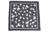 NNEDSZ Paisley 100% COTTON Head Wrap Durag Bandanna Summer Biker Scarf Mask - Yin Yang (Black/White)