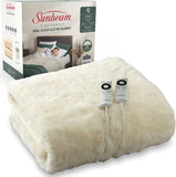 NNEDSZ Sunbeam Sleep Perfect Wool Fleece Heated Soft Washable Blanket - King