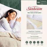 NNEDSZ Sunbeam Sleep Perfect Super King Bed Wool Fleece Heated Blanket