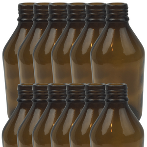NNEDSZ 12x 600ml Amber Glass Bottle Cosmetic Essential Oil General Purpose Storage