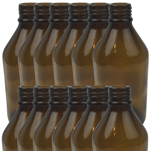 NNEDSZ 12x 600ml Amber Glass Bottle Cosmetic Essential Oil General Purpose Storage