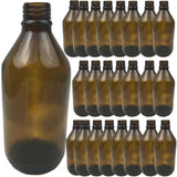 NNEDSZ 24x 600ml Amber Glass Bottle Cosmetic Essential Oil General Purpose Storage