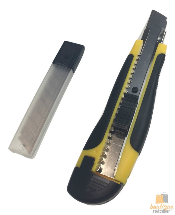 NNEDSZ 3x BOX CUTTERS Knife Retractable Blade Snap Off Razor 18mm Durable Opener BULK
