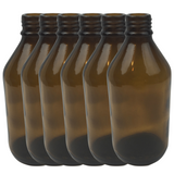 NNEDSZ 6x 600ml Amber Glass Bottle Cosmetic Essential Oil General Purpose Storage