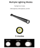 NNEDSZ Baseball Bat LED Flashlight Super Bright Baton Torch Emergency Security Tools