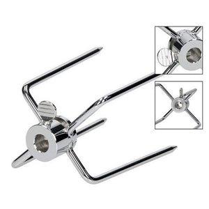 NNEDSZ 2pcs Rotisserie Spit Forks Roast Chicken Fork Kabob Skewer BBQ Spit Forks Gyro