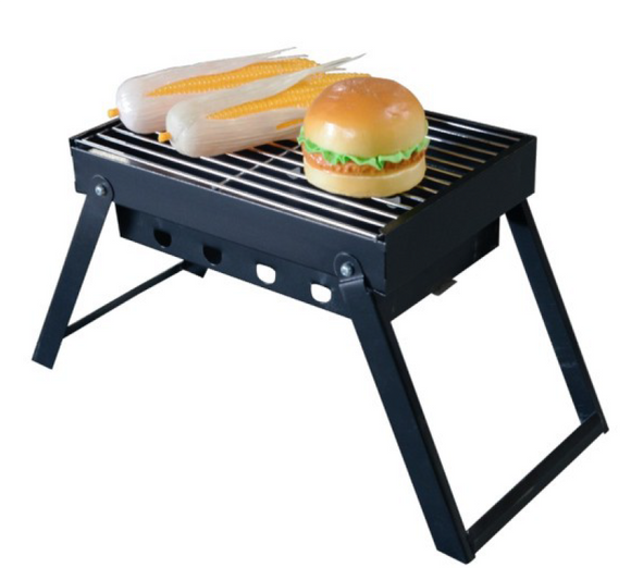 NNEDSZ Premium Portable Charcoal Folding BBQ Grill Barbecue Foldable Travel - Black/Silver