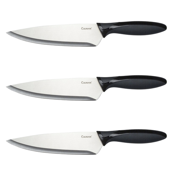 NNEDSZ 3Pc Set 18.5cm Culinare Chef Knife Cutlery Tool Kitchen Stainless Steel Cutting